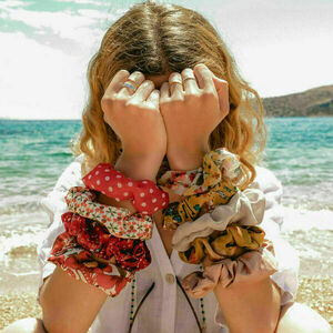 Summer Scrunchies Set 2τμχ - λαστιχάκια μαλλιών, αξεσουάρ μαλλιών - 3