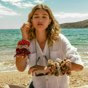 Summer Scrunchies Set 2τμχ - λαστιχάκια μαλλιών, αξεσουάρ μαλλιών - 4