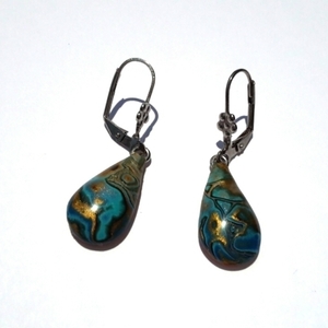 Polymer Clay Dangle Earrings - πηλός, μικρά, ατσάλι, κρεμαστά - 2