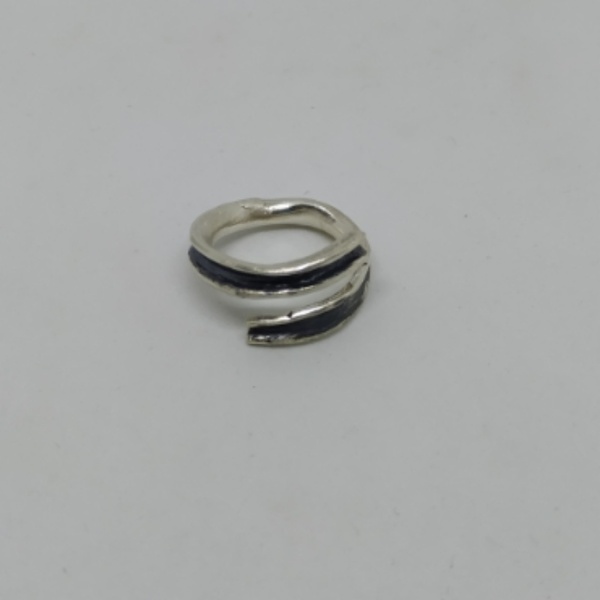 Δαχτυλίδι από ασήμι 925 στριφτό - ασήμι, unisex, μεγάλα, αυξομειούμενα