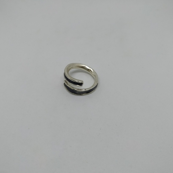 Δαχτυλίδι από ασήμι 925 στριφτό - ασήμι, unisex, μεγάλα, αυξομειούμενα - 2