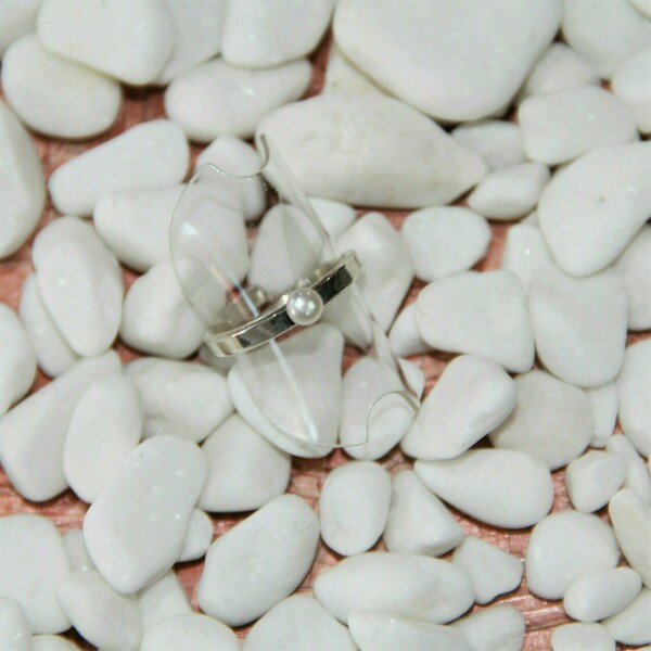Ασημένιο 925 χειροποίητο δακτυλίδι με μαργαριτάρι - μαργαριτάρι, ασήμι 925, μικρά, για γάμο, αυξομειούμενα - 3
