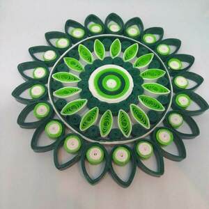 Έθνικ χειροποίητο κρεμαστό Mandala Quilling 14 εκ. - χειροποίητα, ethnic, κρεμαστά, διακοσμητικά - 3