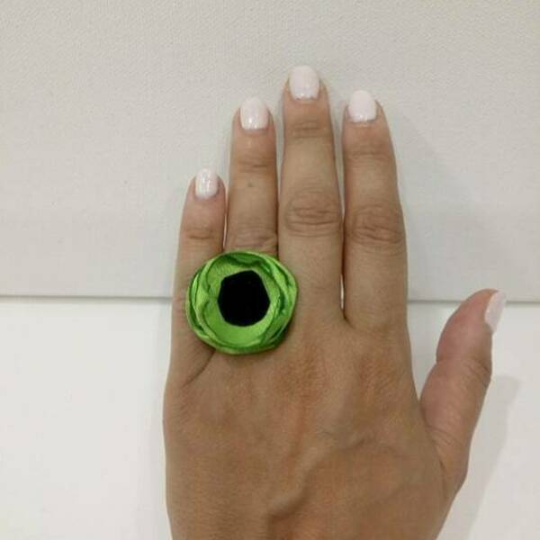 Μια ανεμώνα δαχτυλίδι για τα χέρια σας - ύφασμα, μεγάλα, αυξομειούμενα, φθηνά - 3