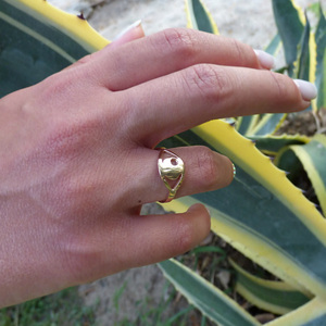 " Evileye Ring " - Χειροποίητο επίχρυσο - επάργυρο δαχτυλίδι σε σχήμα ματιού...! - επιχρυσωμένα, επάργυρα, μάτι, minimal, μικρά, σταθερά - 4