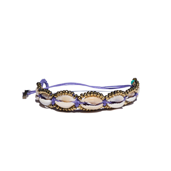 Crownie Bracelet - ημιπολύτιμες πέτρες, κοχύλι, μακραμέ, boho, αυξομειούμενα