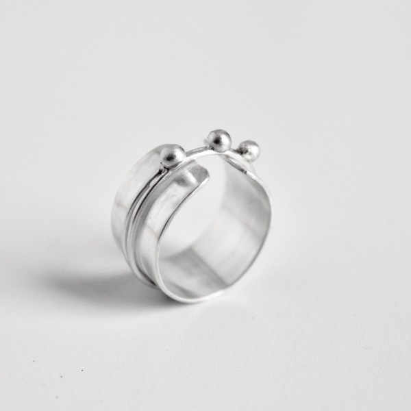 o Femme Statement Silver Ring | Ασημένιο Δαχτυλίδι - ασήμι, boho, σταθερά, για γάμο, μεγάλα