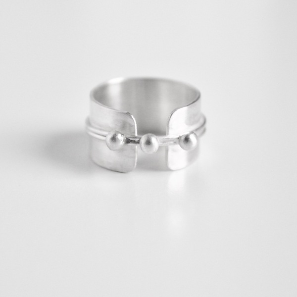 o Femme Statement Silver Ring | Ασημένιο Δαχτυλίδι - ασήμι, boho, σταθερά, για γάμο, μεγάλα - 2