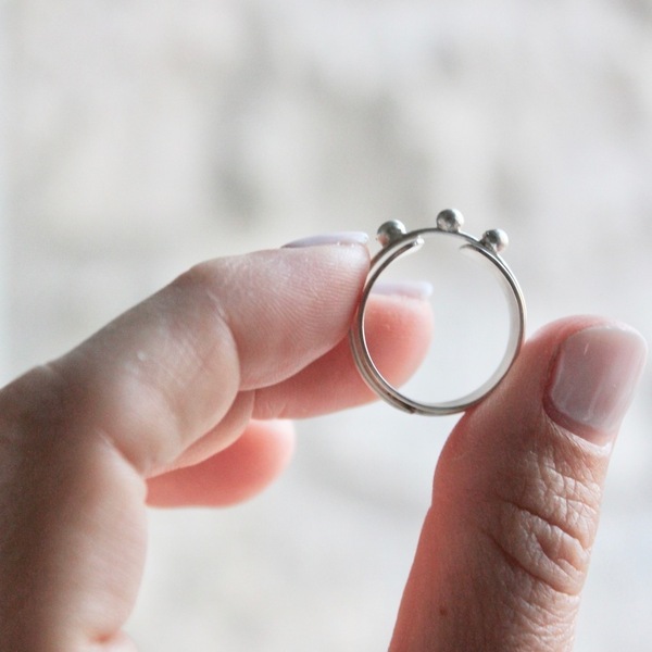 o Femme Statement Silver Ring | Ασημένιο Δαχτυλίδι - ασήμι, boho, σταθερά, για γάμο, μεγάλα - 5