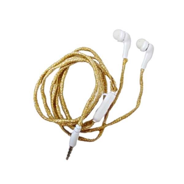 ακουστικά χρυσά hands free, gold earhones για κινητό - λουράκια