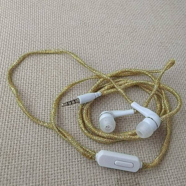 ακουστικά χρυσά hands free, gold earhones για κινητό - λουράκια - 4