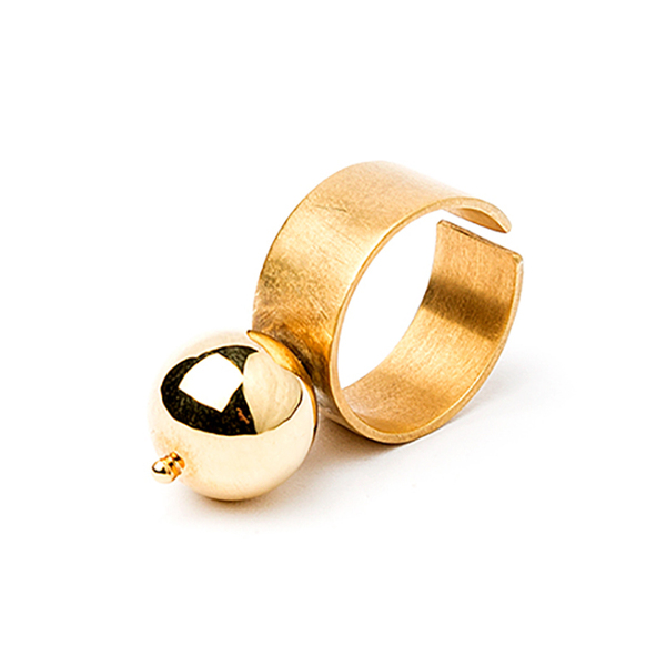 Χειροποίητο Δαχτυλίδι από Επιχρυσωμένο Ασήμι 925 SPHERA Gold Small - επιχρυσωμένα, ασήμι 925, δώρο, boho, μεγάλα