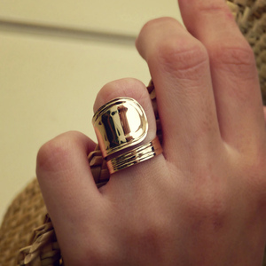 " Spoon Ring V " - Χειροποίητο επίχρυσο 18K ή επάργυρο δαχτυλίδι! - vintage, chevalier, επιχρυσωμένα, επάργυρα, μεγάλα, αυξομειούμενα - 3