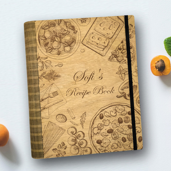 Recipe Book (Ξύλινο Ντοσιέ Συνταγών) με χάραξη του ονόματος σας 23cm x 19cm A5 - ξύλο, δώρο, οργάνωση & αποθήκευση, γιαγιά, γιορτή της μητέρας - 2