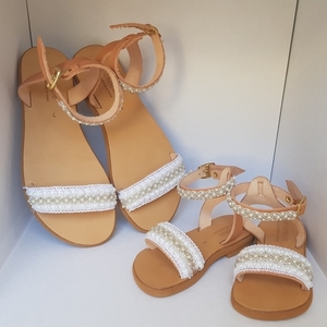 Μαμά και κόρη - boho, πέρλες, ankle strap - 3
