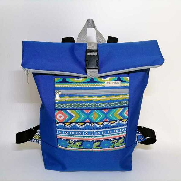 Oryn Backpack in blue (τσάντα πλάτης) - ύφασμα, πλάτης, all day, φθηνές