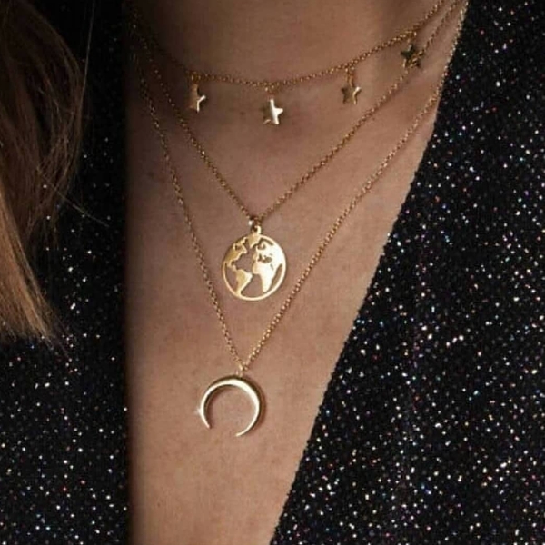 Unique gold necklace! - επιχρυσωμένα, layering, φθηνά - 2