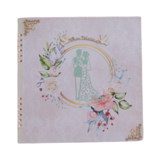 Μεγάλο χειροποίητο βιβλίο ευχών γάμου 30x30cm - είδη γάμου