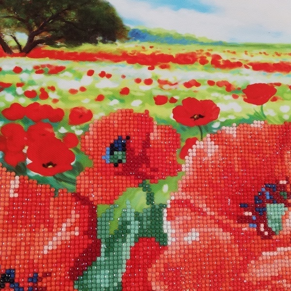 Πίνακας Diamond Painting "Poppies" - πίνακες & κάδρα, πίνακες ζωγραφικής - 2