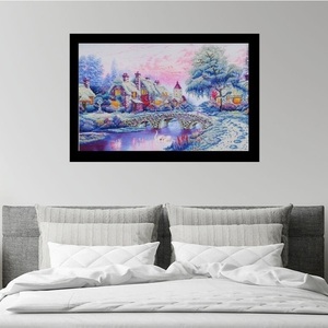 Πίνακας Diamond Painting "Winter scene" - πίνακες & κάδρα, πίνακες ζωγραφικής - 5