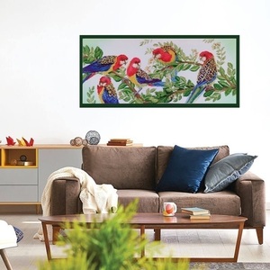 Πίνακας Diamond Painting "Rosellas" - πίνακες & κάδρα, πίνακες ζωγραφικής - 5