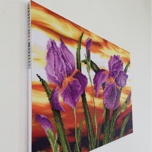 Πίνακας Diamond Painting "Iris evening" - πίνακες & κάδρα, πίνακες ζωγραφικής - 3