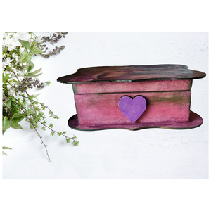 Ξύλινο κουτί "Νεράϊδα"(26*20*8cm) - οργάνωση & αποθήκευση, κοσμηματοθήκη, ξύλινα διακοσμητικά, κουτιά αποθήκευσης - 2
