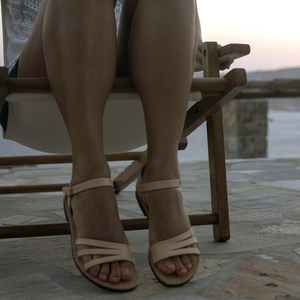 Γυναικεία Χειροποίητα Δερμάτινα Σανδάλια. - δέρμα, αρχαιοελληνικό, φλατ, ankle strap - 2