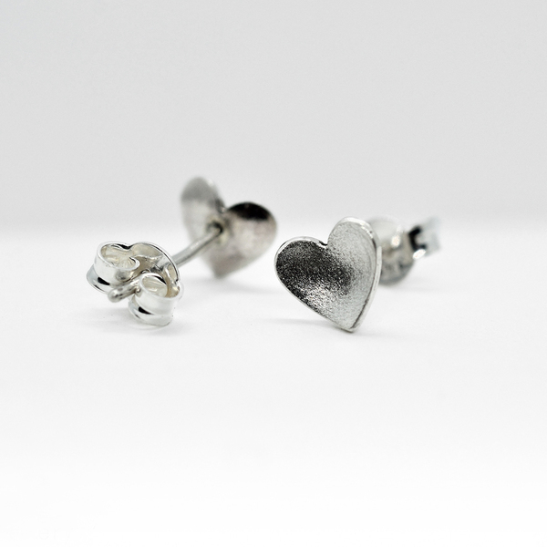 Σκουλαρίκια Καρδούλες Ασημένια - ασήμι 925, καρδιά, καρφωτά, μικρά, φθηνά - 4