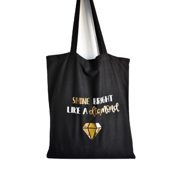 Tote bag diamond! Τσάντα για ψώνια - ώμου, μεγάλες, all day, tote, πάνινες τσάντες
