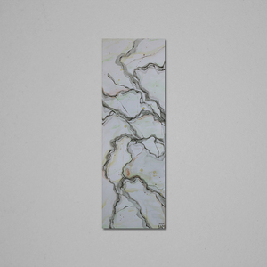 Cracks marble abstract canvas painting watercolor tempera 20x60 - πίνακες & κάδρα, πίνακες ζωγραφικής