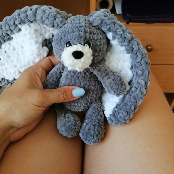 Handmade Crochet Toy rabbit bunnny baby boy - λούτρινα - 3