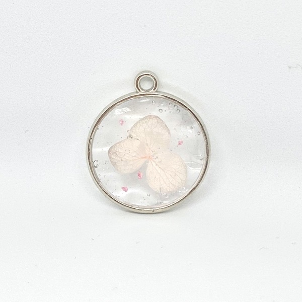 Magic Petals - Pink -Pressed Flower Necklace - επάργυρα, μακριά, λουλούδι, μενταγιόν - 2