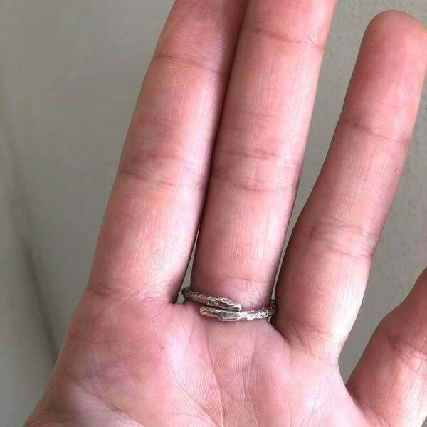 Ασημένιο δαχτυλίδι - Black rutile. - ασήμι, ασήμι 925, boho, μεγάλα, αυξομειούμενα - 5
