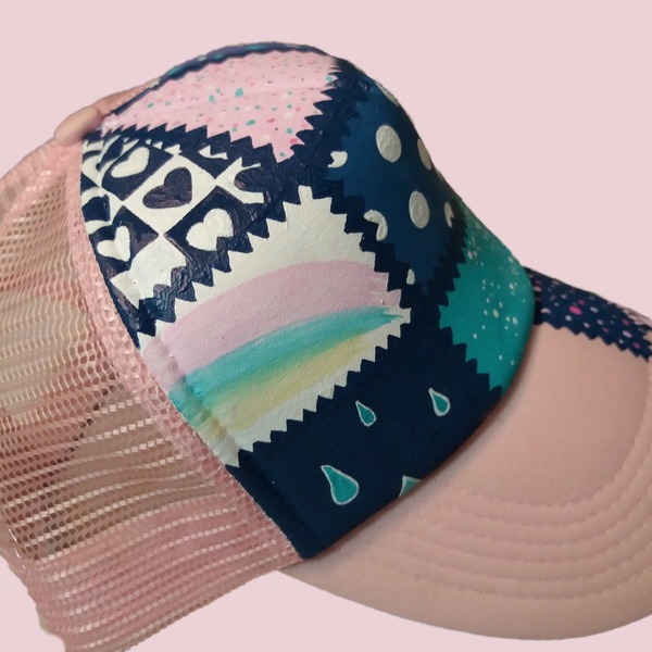 Custom / Handpainted γυναικείο καπέλο - ζωγραφισμένα στο χέρι, γυναικεία, δώρο, καπέλο - 4