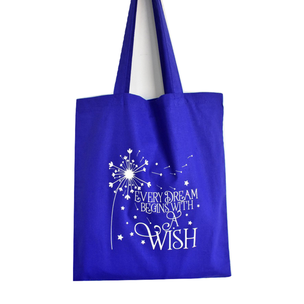 Tote bag ''Wish'' Τσάντα γυναικεία | shopping bag - ώμου, μεγάλες, all day, tote, πάνινες τσάντες