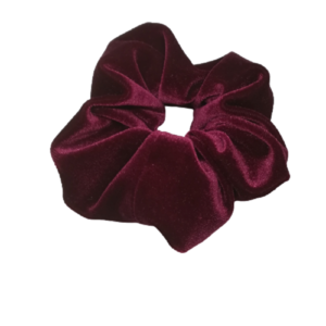 scrunchie " Bordeaux" - ύφασμα, βελούδο, λαστιχάκια μαλλιών - 3