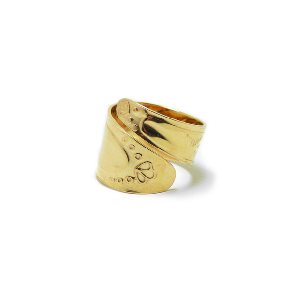 " Spoon Ring ΙΧ " - Χειροποίητο επίχρυσο 18K ή επάργυρο δαχτυλίδι! - chevalier, επιχρυσωμένα, επάργυρα, boho, αυξομειούμενα