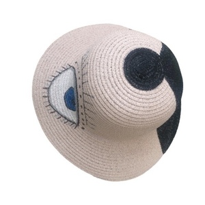 Ψάθινο καπέλο - lady hat - ζωγραφισμένα στο χέρι, ψάθα, απαραίτητα καλοκαιρινά αξεσουάρ, καπέλα, ψάθινα