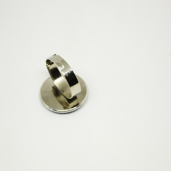 Χειροποίητο δαχτυλίδι από πολυμερκό πηλό - επάργυρα, πηλός, ατσάλι, αυξομειούμενα, φθηνά - 4