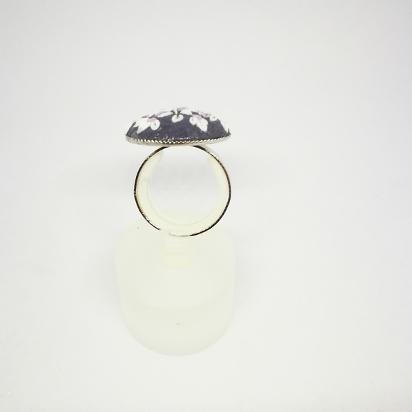 Χειροποίητο δαχτυλίδι από πολυμερκό πηλό - επάργυρα, πηλός, boho, μεγάλα, αυξομειούμενα - 3