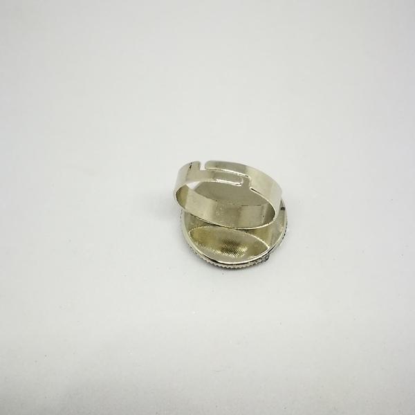 Χειροποίητο δαχτυλίδι από πολυμερκό πηλό - επάργυρα, πηλός, boho, μεγάλα, αυξομειούμενα - 4