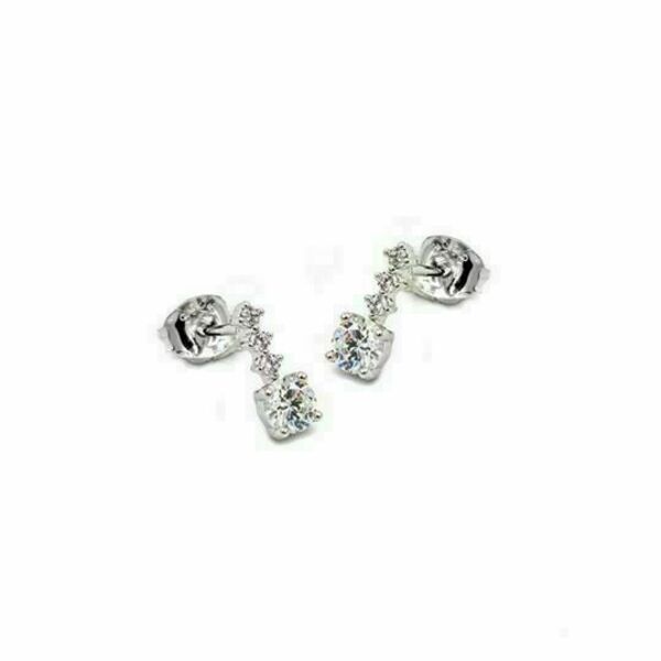Ασημένια σκουλαρίκια με ζιργκόν - ασήμι, ημιπολύτιμες πέτρες, καρφωτά, μικρά