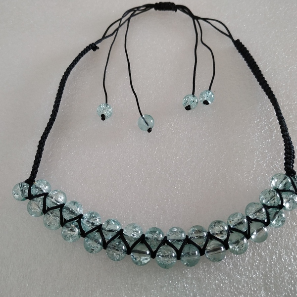 Princess necklaces - μακραμέ, χάντρες - 2