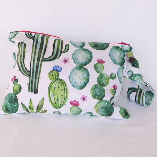 Cactus clutch - φάκελοι, all day, θαλάσσης, χειρός, πάνινες τσάντες