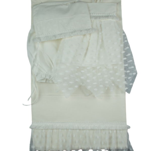 8Σετ λαδόπανα βαμβακερά 100% 6 τεμάχια λαδόπανο πετσέτα μεγάλη πετσέτα ιερέα εσώρουχα 3 τεμάχια καπελάκι φανελάκι εσώρουχο - κορίτσι, πουά