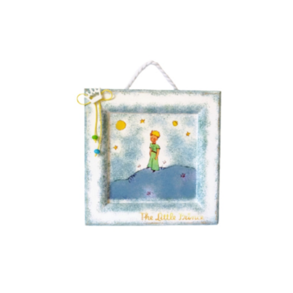 Καδράκι ξύλινο παιδικό Αγοράκι μπλε πράσινο 19×19εκ. - πίνακες & κάδρα, αγόρι, μικρός πρίγκιπας, δώρα για βάπτιση, δωμάτιο παιδιών, παιδικά κάδρα