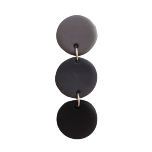Shades of grey-σκουλαρίκια από πολυμερικό πηλό - επάργυρα, πηλός, boho, κρεμαστά - 3
