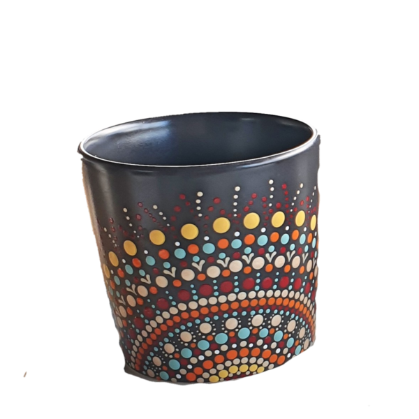 Κούπα καφέ mandala Corona line - ζωγραφισμένα στο χέρι, πορσελάνη, κούπες & φλυτζάνια
