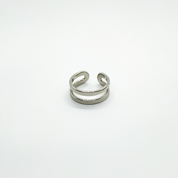 Μίνιμαλ διπλό δαχτυλίδι - ορείχαλκος, minimal, μικρά, μπρούντζος, αυξομειούμενα - 3